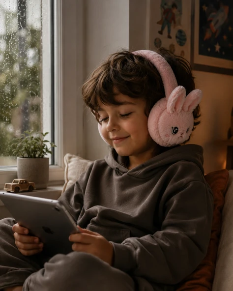 Bluetooth 5.3 Peluş Kulaklık Kablosuz Mikrofonlu Tf Kart Girişli Model ürün görseli 1