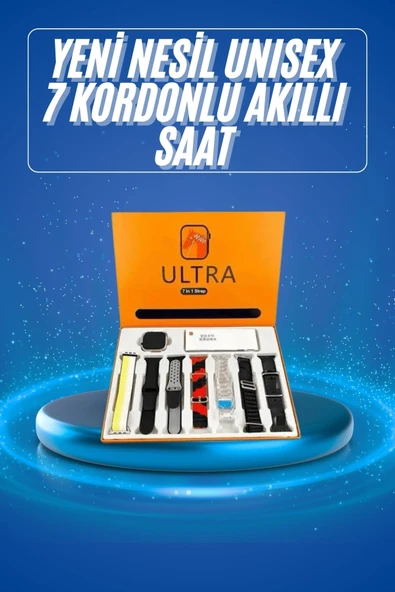 Akıllı Saat Çağrı Cevaplayabilen Unısex 7 Kordonlu Müzik Dinleme ürün görseli 1