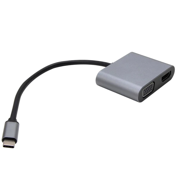 Vcom CU4512 Type-C To Hdmi+Vga+Usb2.0+ Type-C Çevirici ürün görseli 1