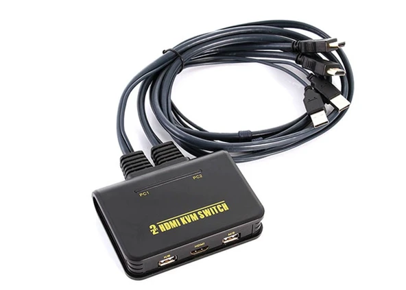S-Link SL-2702HKW 2li HDMI 1.8m Kablolu Otomatik HDMI KVM Switch ürün görseli 1