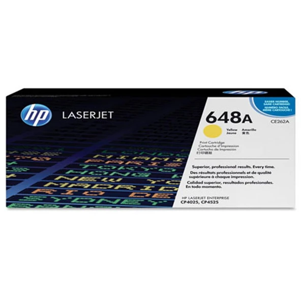 HP 648A Yellow Sarı 11.000 Sayfa Toner CE262A ürün görseli 1