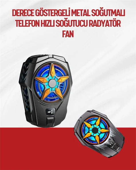 Oyunlar İçin Telefon Soğutucu – 65-85 Mm Uyumlu, Dijital Ekranlı ürün görseli 1