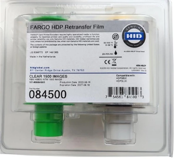 Fargo 084500 Transfer Film Ribbon HDP5000   1500 baskı ürün görseli 1