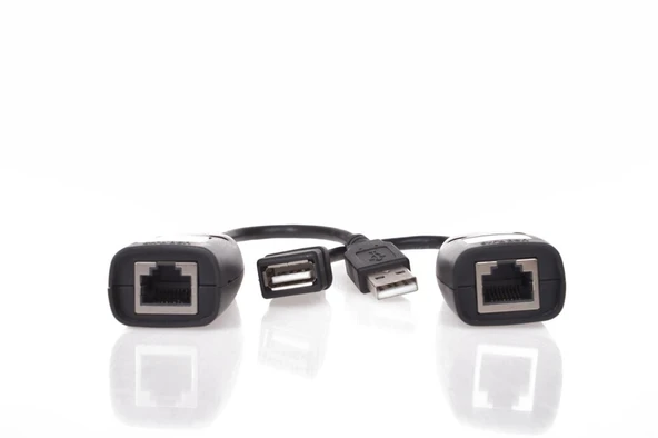 Vcom CU824 USB RJ45 Extender Plastik 45m Uzatıcı ürün görseli 1
