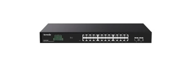 Tenda TEG2226F 24 Port 10-100-1000 + 2 Port SFP Switch Cloud Yönetilebilir Çelik Kasa Switch ürün görseli 1