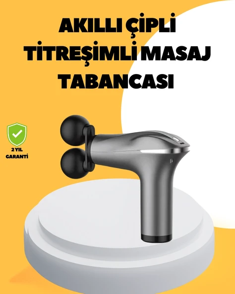 Şarjlı 4 Başlıklı Titreşimli Masaj Aleti Derin Kas Masajı Sporcu Destekli ürün görseli 1