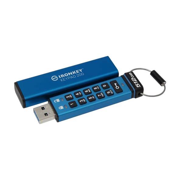 Kingston IKKP200-512GB 512GB IronKey Keypad 200, FIPS 140-3 Lvl 3 (Pending) Flash Bellek ürün görseli 1