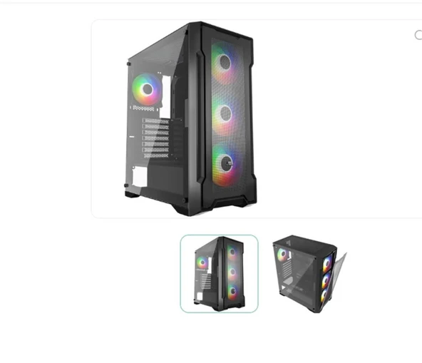 GameBooster FALCON GB-A750B 750w 80+ Bronze USB 3.0 Mesh ARGB ATX Mid Tower Gaming Kasa ürün görseli 1