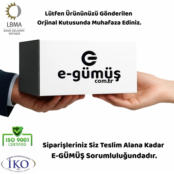 E-Gümüş 925 Ayar Ray Ajda Bilezik - Resim 4
