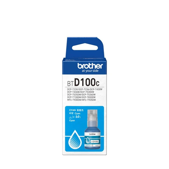 Brother BTD100C Cyan Mavi 5.000 Sayfa Şişe Mürekkep DCP-T230-T430-T530-T730-T830  MFC-T930-T935 ürün görseli 1