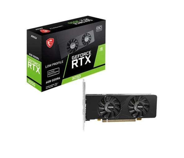 Msi GeForce RTX3050 LP E 6G OC GDDR6 96Bit DX12 Gaming (Oyuncu) Ekran Kartı ürün görseli 1