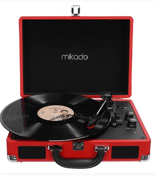 Mikado Nostalgia MN-P317 Kırmızı Pikap+Rca+Bluetooth Destekli Müzik Kutusu ürün görseli 1