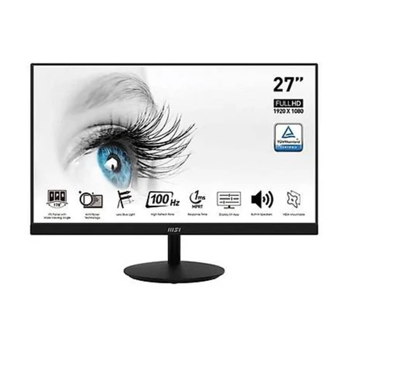 Msi 27" Pro MP271A 1920x1080 100Hz 1ms HDMI VGA DP IPS Monitör ürün görseli 1