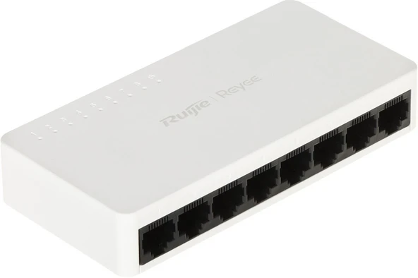 Ruijie Reyee RG-ES08F 8 Portlu, 10-100 Fast Ethernet Tak Çalıştır Switch Plastik Kasa ürün görseli 1