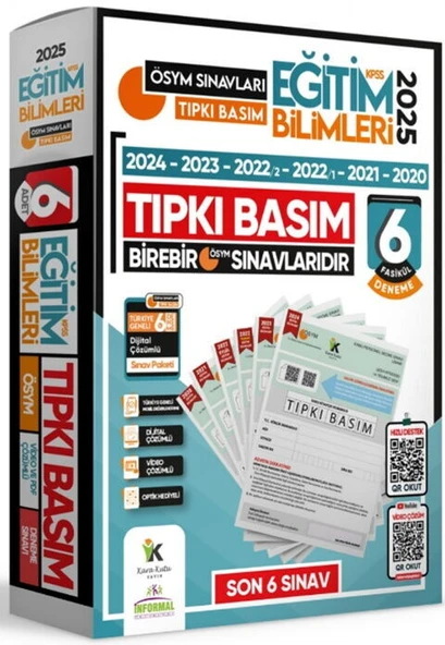 İnformal Yayınları 2026 KPSS Eğitim Bilimleri ÖSYM Tıpkı Basım Çıkmış Soru 6lı Deneme ürün görseli 1