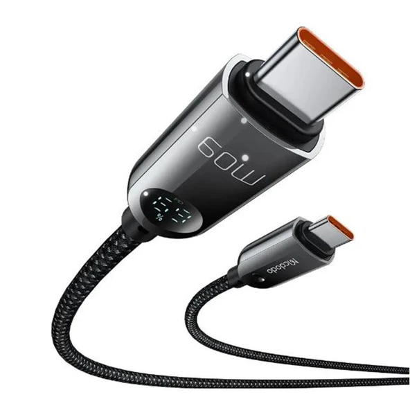 MCDODO CA-4780 60W TYPE-C TO TYPE-C DİJİTAL HD KABLO 1.2M ürün görseli 1