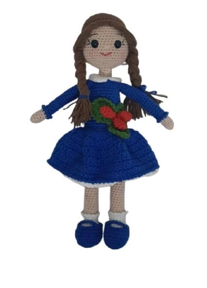 Kokina Çiçeği Modeli Öğrenci Bebek Amigurumi Organik Oyuncak ürün görseli 1