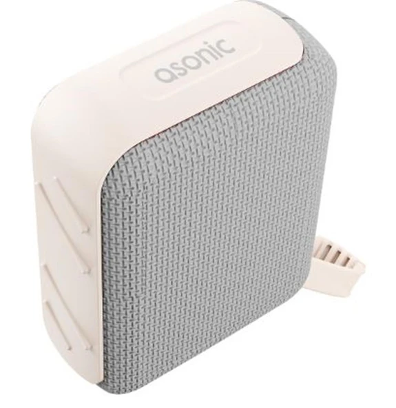 Asonic AS-03 Bej USB-TF-TWS-Bluetooth Destekli 5W 1200mAh Type-C Speaker ürün görseli 1