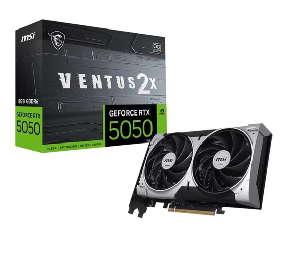 Msı GeForce RTX5050 Ventus 2X OC 8G 8GB GDDR6 128 Bit DLSS 4 Ekran Kartı ürün görseli 1