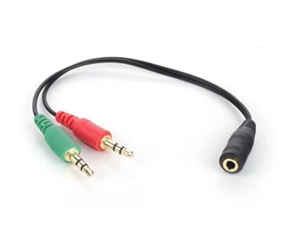 Dark "DK-CB-AUC02" 2x3.5mm Stereo Erkek - 3.5mm Stereo Dişi Y Kablo ürün görseli 1