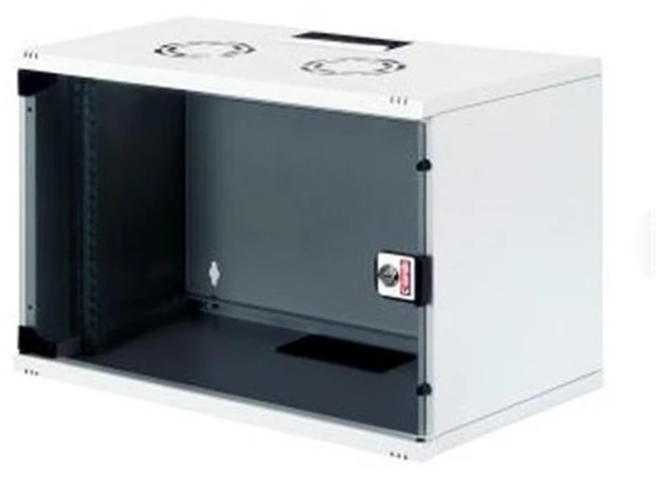 Lande LN-STB09U5440LG 9U 540x400 Ön Tek Cam Kapak Duvar Tip Boş Demonte Kabinet ürün görseli 1
