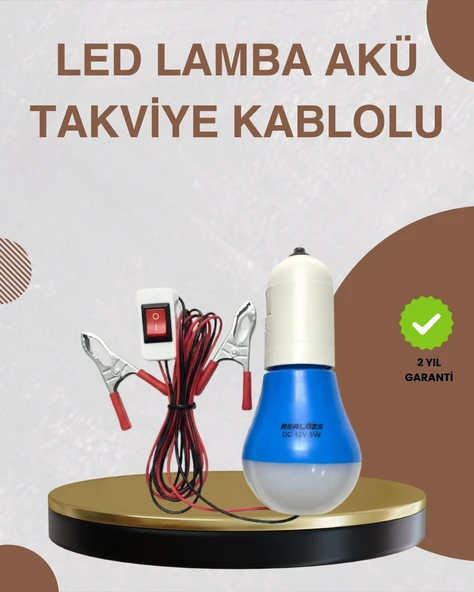 12v Led Ampul Timsah Kıskaçlı Taşınabilir Aydınlatma ürün görseli 1