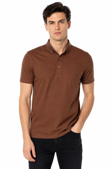Erkek Polo Yaka Kısa Kollu Tişört Regular Kalıp T6073 BGL-ST05551 ürün görseli 1