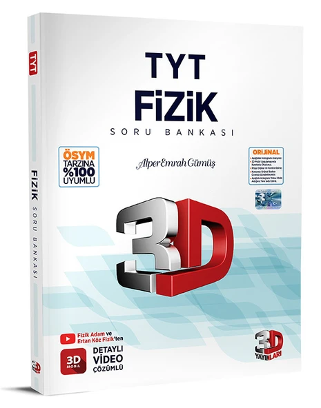 3D TYT FİZİK SORU BANKASI ürün görseli 1