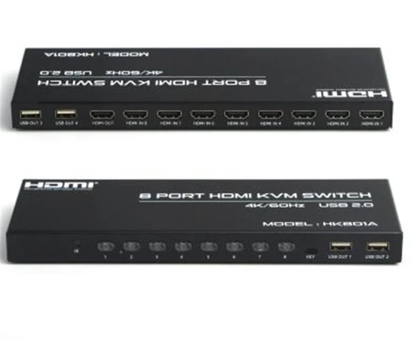 Dark " DK-AC-KVMHD8X1"   8 port 4K 60Hz HDMI KVM Switch ürün görseli 1