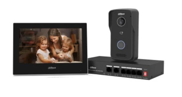 Dahua DHI-KTP03 IP Intercom Kit- Kutu İçeriği  (Dış Ünite + 7" TFT İç Ekran +Switch) ürün görseli 1