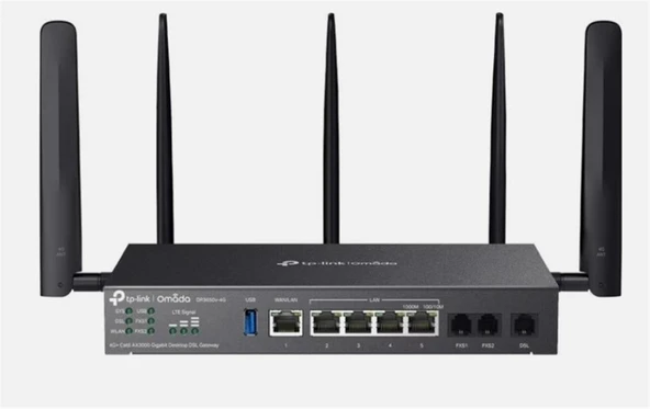 TP-Link Omada DR3650v V1 Gateway 1GbE Wi-Fi 6 2.4 GHz, 5 GHz ürün görseli 1