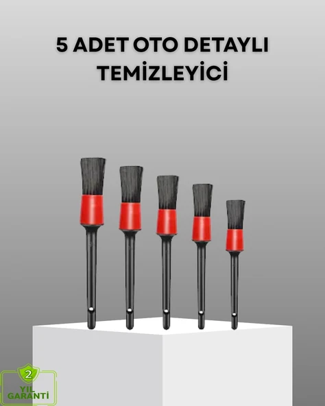 5 Parça Detay Temizlik Fırçası Seti Jant Motor Havalandırma İç Dış Temizlik ürün görseli 1