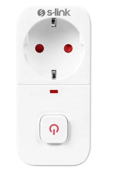 S-link SL-010 16A-250V 750 Joule Anahtarlı Isıya Duyarlı Devre ve Akım Korumalı Tekli Priz ürün görseli 1