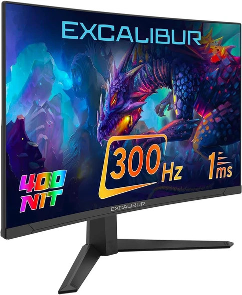 Casper 27" Excalibur E27FVC-E 300HZ 1MS 400NIT Fast VA Curved HDR10 Oyuncu Monitörü ürün görseli 1