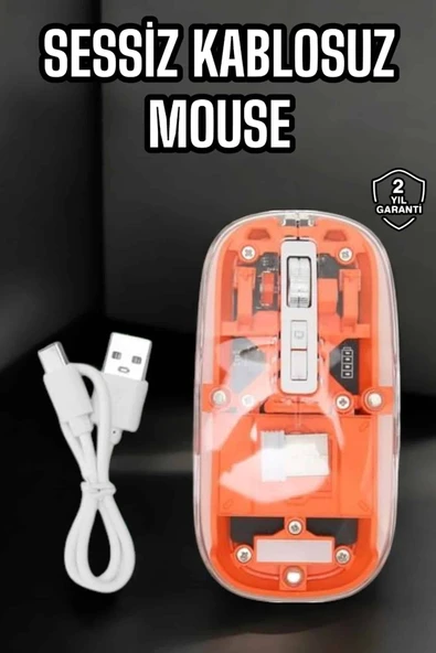 Kablosuz Mouse Fare 5.0 Bluetooth Bağlantılı Usb Girişli ürün görseli 1
