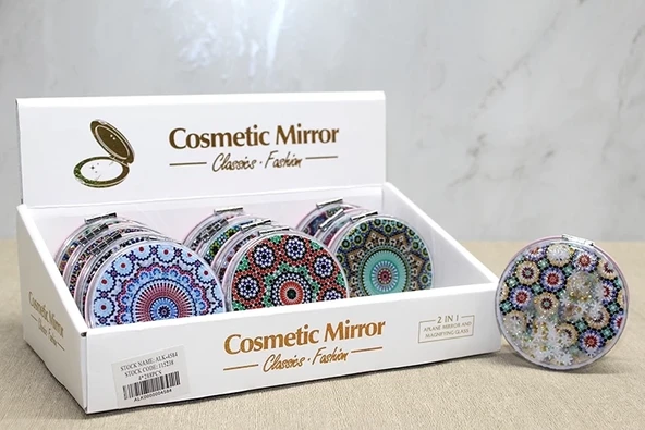 Mandala Desenli Hareketli Sulu El Aynası Alk4584 ürün görseli 1