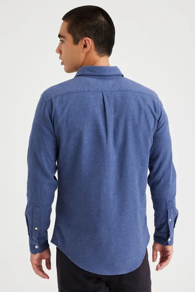 Original Slim Fit Gömlek Blue Blue M - Resim 2