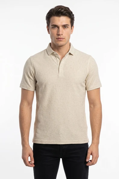 Erkek Polo Yaka Kısa Kollu Tişört Regular Kalıp T6015 BGL-ST05552 ürün görseli 1