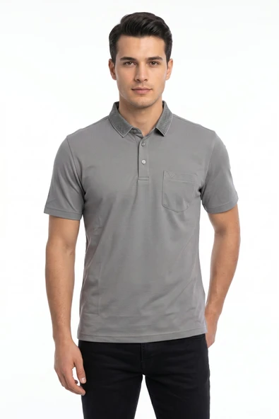 Erkek Polo Yaka Kısa Kollu Tişört Regular Kalıp T6270 BGL-ST05553 ürün görseli 1
