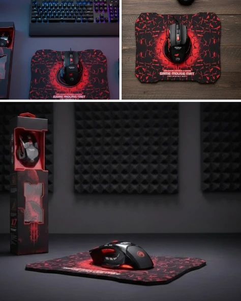 Profesyonel Mouse Seti Dokuma Usb Kablolu Rgb Aydınlatmalı ürün görseli 1