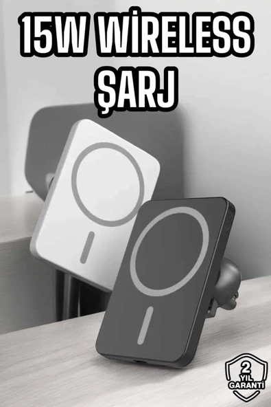 İos Uyumlu Manyetik Tasarım Magsafe İphone 12/13/14/15 Araç Şarjı ürün görseli 1