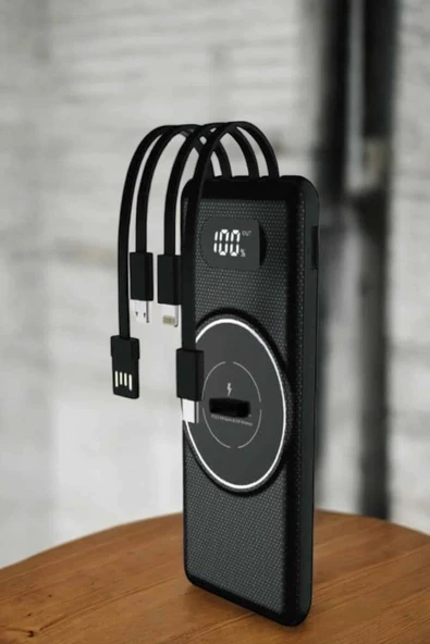 Hızlı Şarj Dijital Göstergeli Powerbankli Çoklu Şarj Özelliği ürün görseli 1