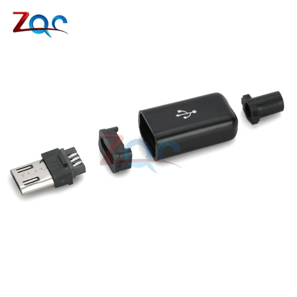 10 Adet 5 Pin Micro USB Şarj Kablosu Soketi ( Siyah Renk ) ürün görseli 1