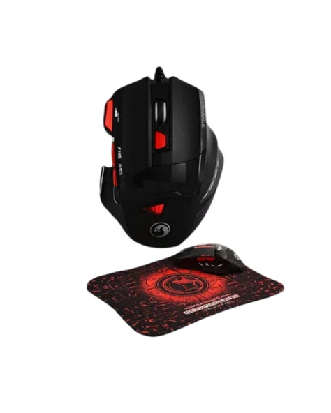 Mouse Mousepad Seti 3 Dpı Ayarı Ve Led Işıklı Ergonomik Yapı - Resim 2