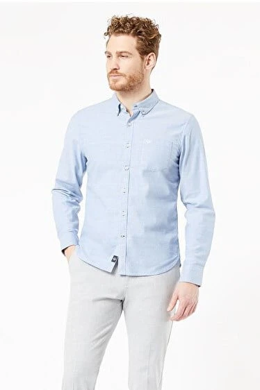 Stretch Oxford Gömlek Blue Blue S ürün görseli 1
