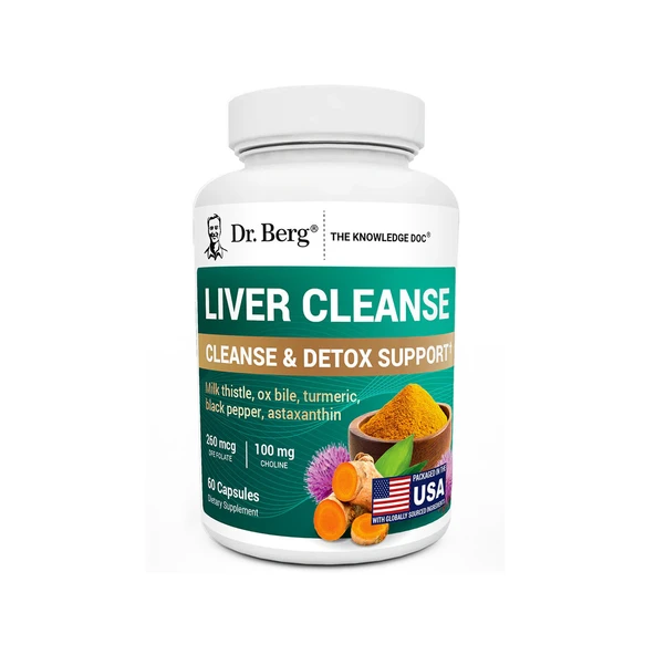 DR.BERG Liver Cleanse Detox 60 Vegetable Capsules ürün görseli 1