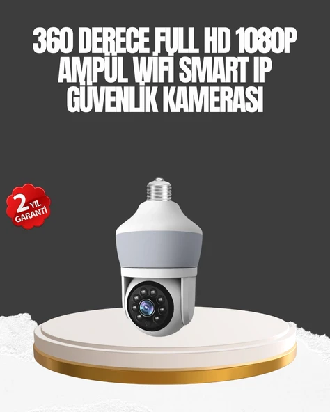 Gece Görüşlü Mobil Uygulamalı Akıllı Ampül Kamera ürün görseli 1
