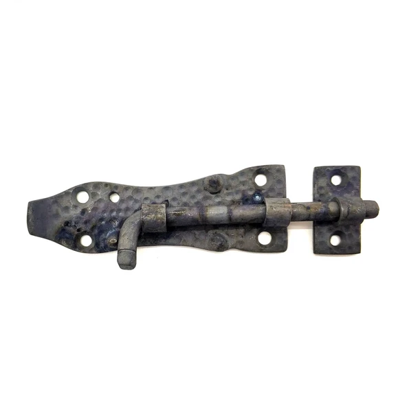 Antika Tarz Dekoratif Pirinç Dövme Kapı Sürgüsü - 7cm, Oksit ürün görseli 1