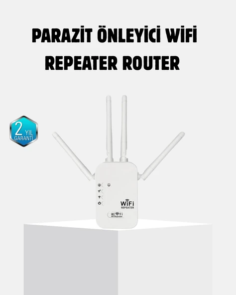 Antenli Wifi Repeater 300m2 Kapsama Alanı Wpa3 Güvenlikli ürün görseli 1