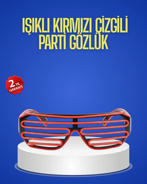 Gece Organizasyonları İçin Renkli Led Gözlük ürün görseli 1